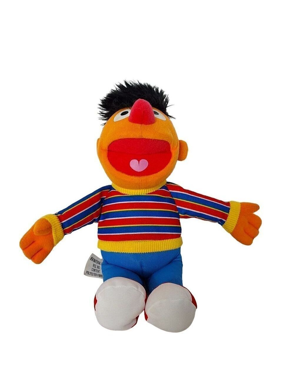 Sesame Street Ernie Plush Stuffed Animal Hasbro 11 Inch